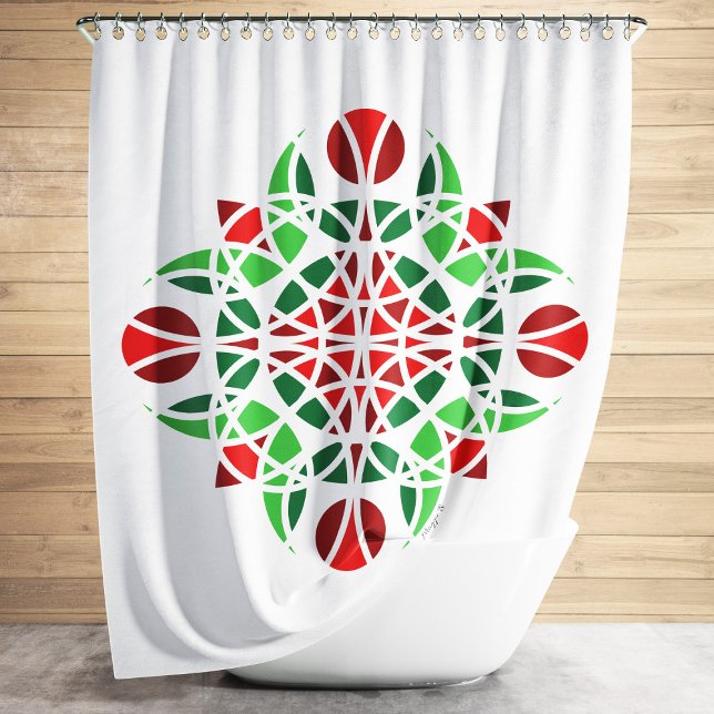 Modern Abstract Floral  Shower Curtain (Modern Abstract Floral Shower Curtain)