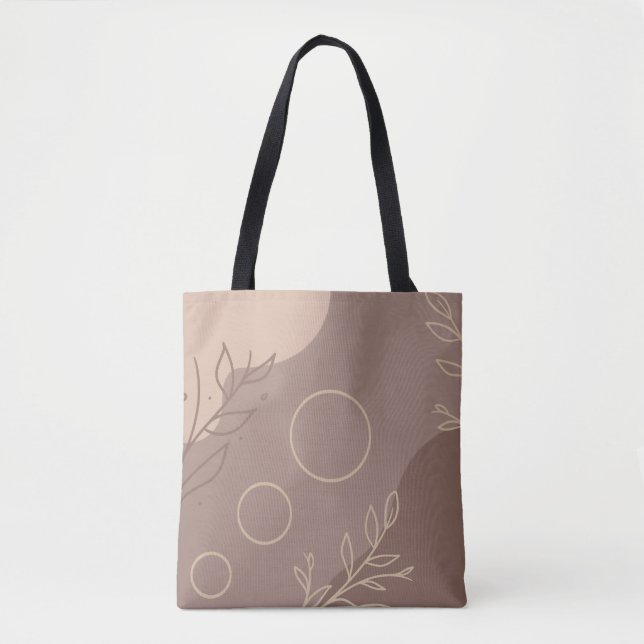 Modern Abstract Floral Tote Bag (Front)