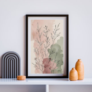 Modern Abstract Floral Wall Art VI