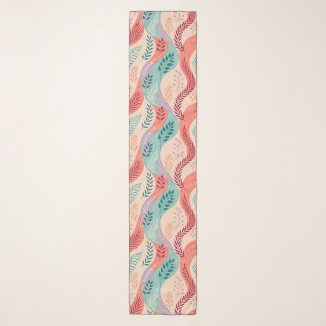 Modern Abstract Flow Seamless Pattern | Trendy  Scarf (Front)