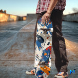 Modern Abstract Flow Skateboard - Bold Organic<br><div class="desc">This skateboard deck features a modern abstract design with flowing organic shapes and bold colors like blue,  orange,  and white. Ideal for skaters who appreciate artistic expression,  this unisex deck combines movement and vibrant style for a standout look on every ride.</div>