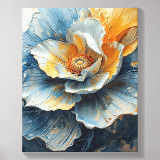 Modern Abstract Flower Painting Canvas Photo Tile