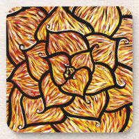 Modern Abstract Flower Petals Coaster