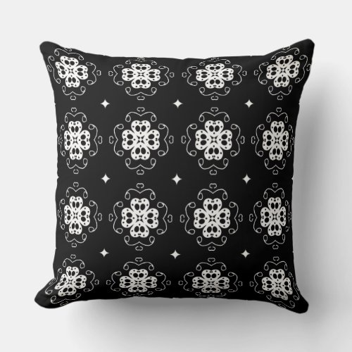 modern abstract flowers pillow