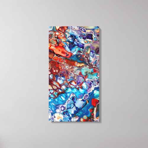 Modern Abstract Fluid Acrylic _ Colorful Canvas Print