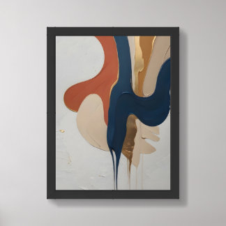 “Modern Abstract Fluid Art Canvas Framed Art