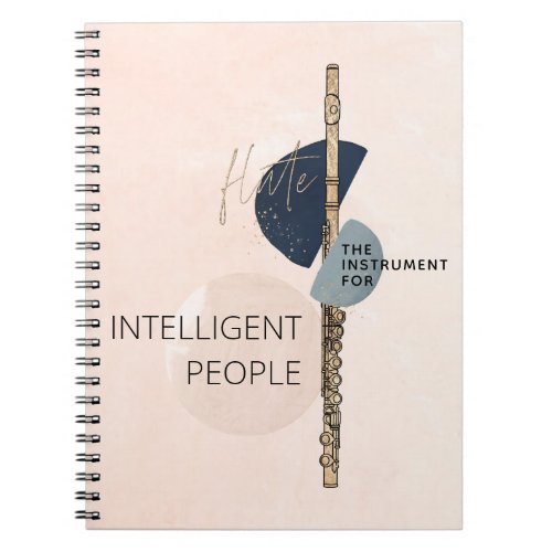 Modern Abstract Flute Quote Blush Pink  Navy Notebook