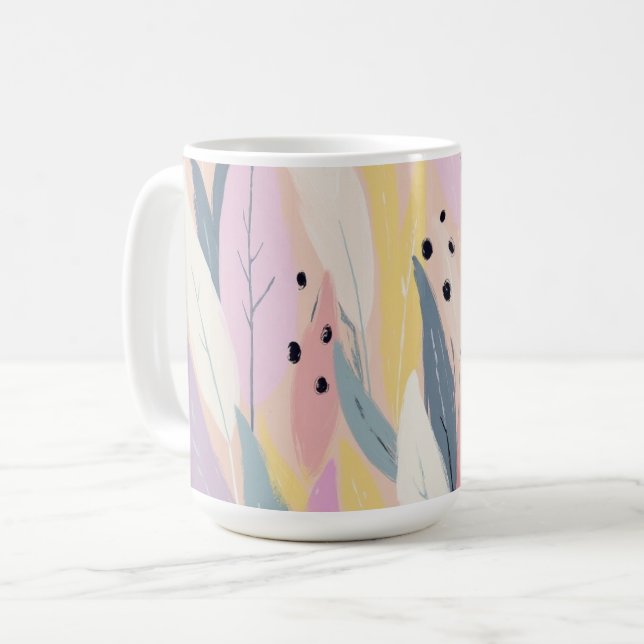Modern Abstract Foliage Coffee Mug (Front Left)