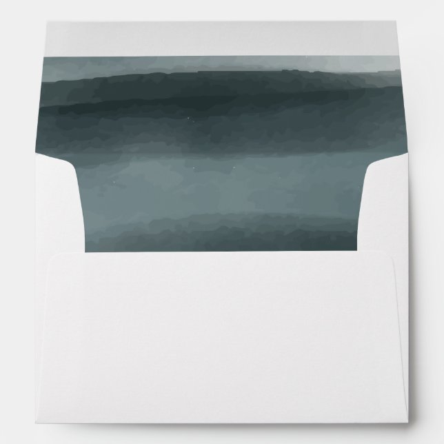 Modern Abstract Formal Wedding |  Envelope (Back (Bottom))