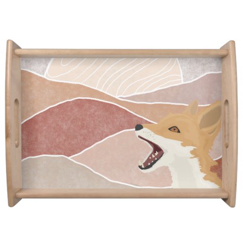 Modern Abstract Fox  The Hills   Serving Tray