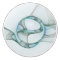 Modern Abstract Fractal Art Blue Turquoise Gray