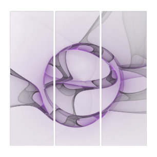 Modern Abstract Fractal Art Lavender Gray