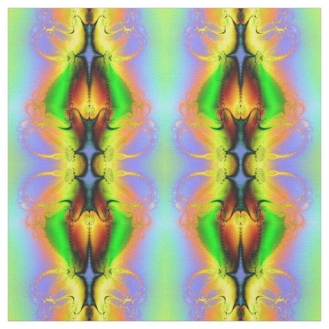 Modern Abstract Fractal Pattern Fabric (Swatch)