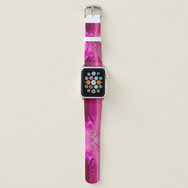 Modern abstract Fuchsia pattern  Apple Watch Band (Front)