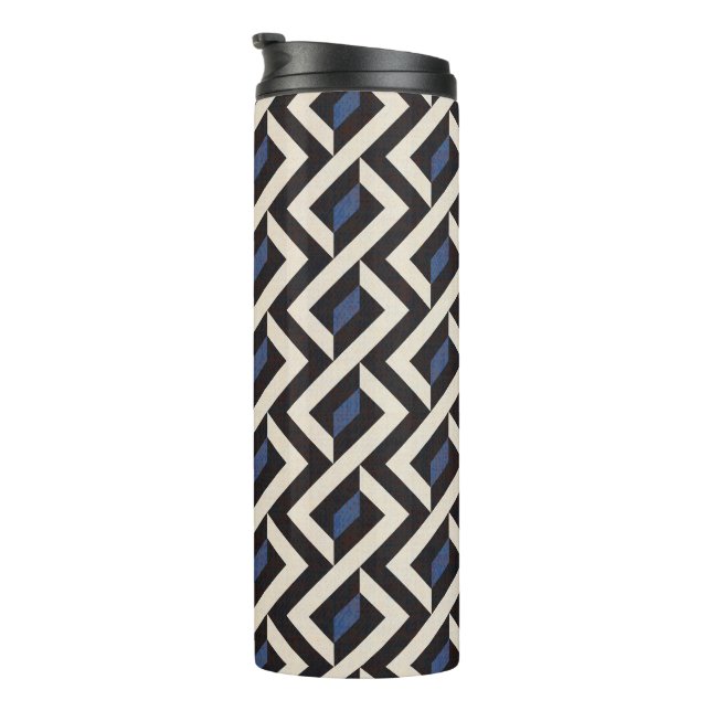 Modern Abstract geometric 2 - Blue Ridge, Panna Co Thermal Tumbler (Rotated Right)