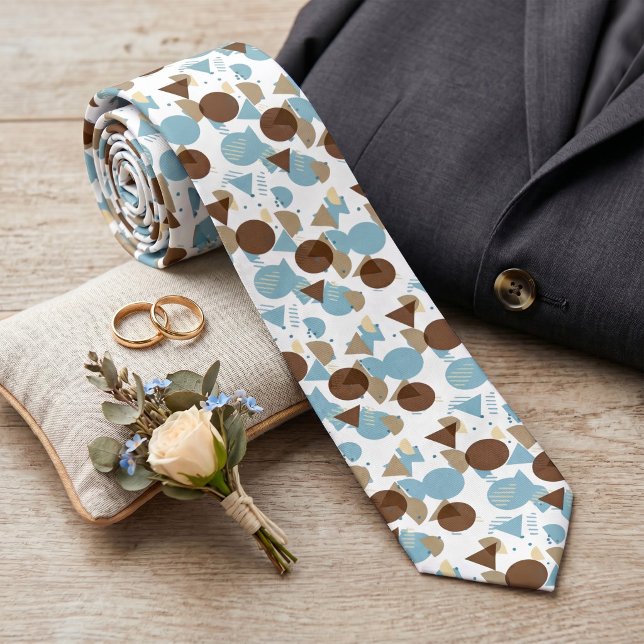 Modern Abstract Geometric 50s Art Pattern Neck Tie (Creator Uploaded)