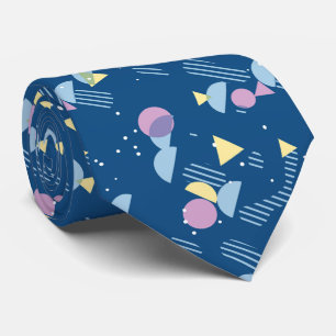 Modern Abstract Geometric 50s Art Pattern Neck Tie