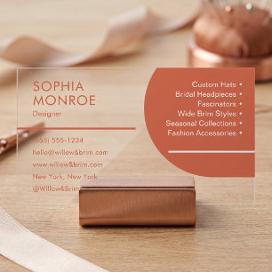 Modern Abstract Geometric Arch Design Clear Business Cards