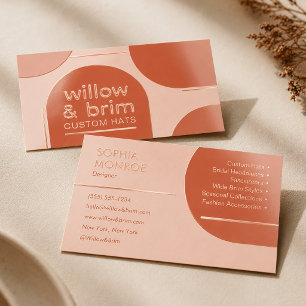 Modern Abstract Geometric Arch Design Foil Spot Gloss Business Cards