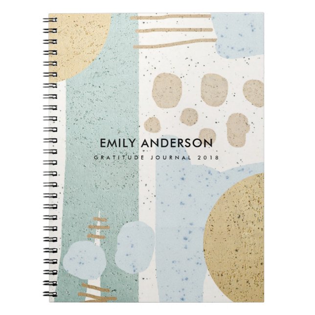 MODERN ABSTRACT GEOMETRIC ART CERAMIC TEXTURE NOTEBOOK (Front)