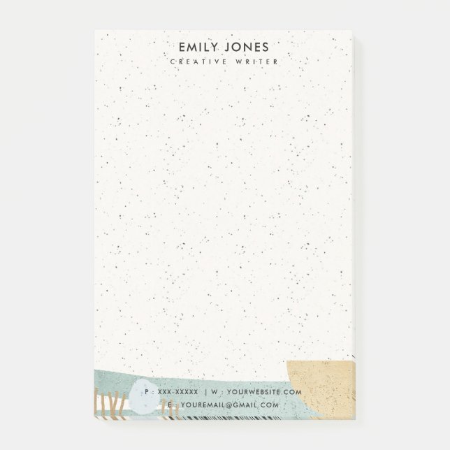 MODERN ABSTRACT GEOMETRIC ART CERAMIC TEXTURE POST-IT NOTES (Front)