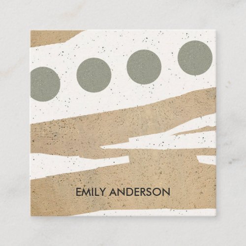 MODERN ABSTRACT GEOMETRIC ART CERAMIC TEXTURE SQUARE BUSINESS CARD