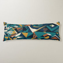Modern Abstract Geometric Art - Retro Teal Orange 