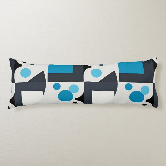 Modern Abstract Geometric Artwork Body Pillow (Front)