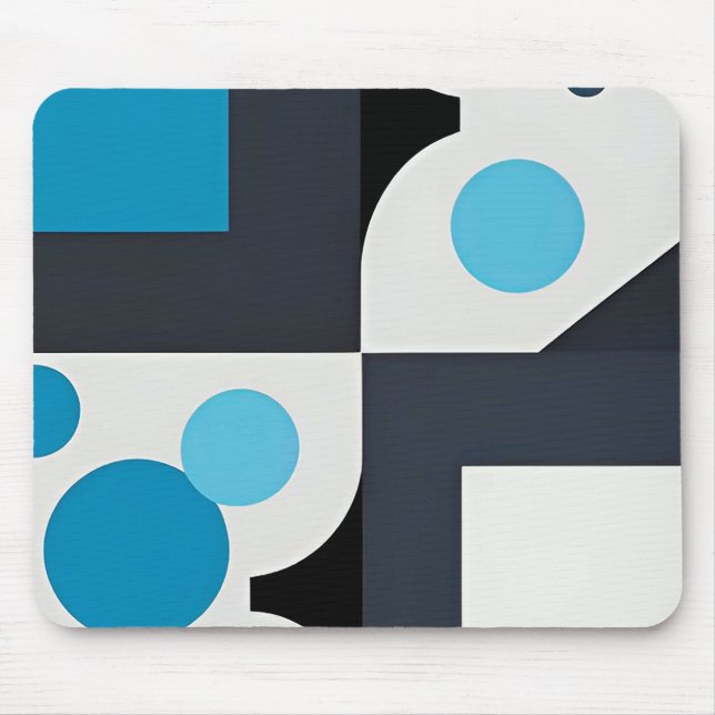 Modern Abstract Geometric Artwork Mouse Pad (Front)