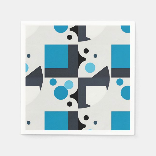 Modern Abstract Geometric Artwork Napkins (Front)