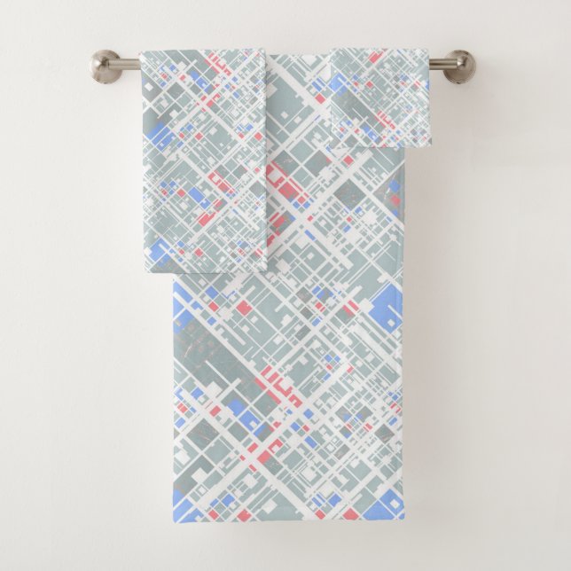 Modern abstract geometric. bath towel set (Insitu)