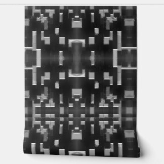 Modern Abstract Geometric Black and White Design Wallpaper