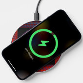 Modern Abstract Geometric Black Red Blue Pattern Wireless Charger (Phone)