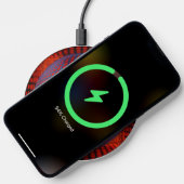 Modern Abstract Geometric Black Red Blue Pattern Wireless Charger (Phone)