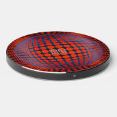 Modern Abstract Geometric Black Red Blue Pattern Wireless Charger (Front 2)