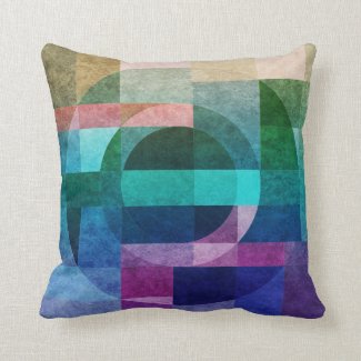 Modern abstract geometric Blue green pink Circle