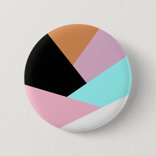 Modern abstract geometric color block pattern button