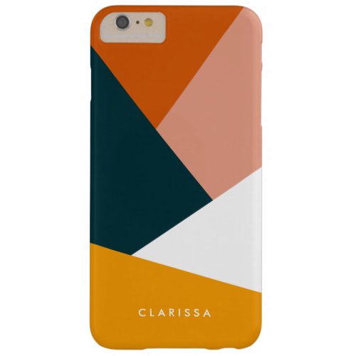 Modern abstract geometric color block pattern barely there iPhone 6 plus case