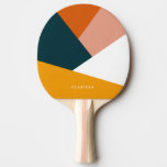Modern Abstract Geometric Color Block Pattern Ping Pong Paddle at Zazzle