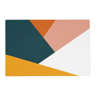 Color Block Pattern Placemats Zazzle