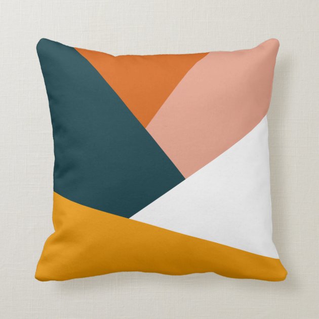 YO 18x18 Design Gift Cool Abstract Geometric Pattern Colorful Fun Art Throw Pillow Multicolor