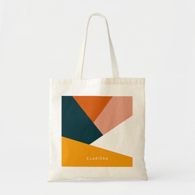 Geometric pattern tote bag deals
