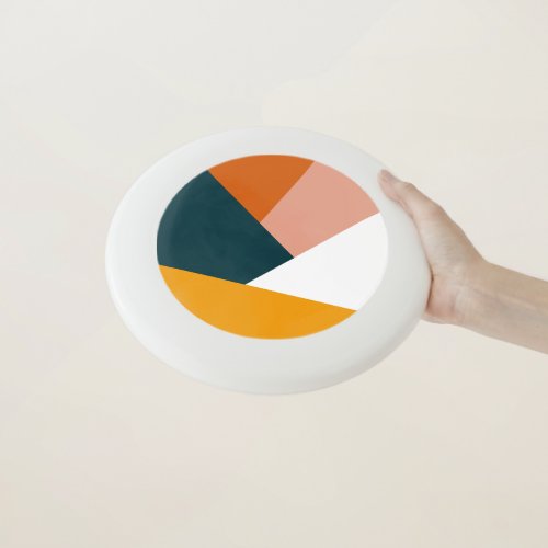 Modern abstract geometric color block pattern Wham_O frisbee