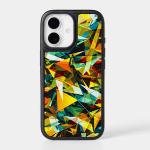 Modern Abstract Geometric Colorful Crystal Glass iPhone 17 Case