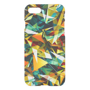 Modern Abstract Geometric Colorful Crystal Glass iPhone SE/8/7 Case