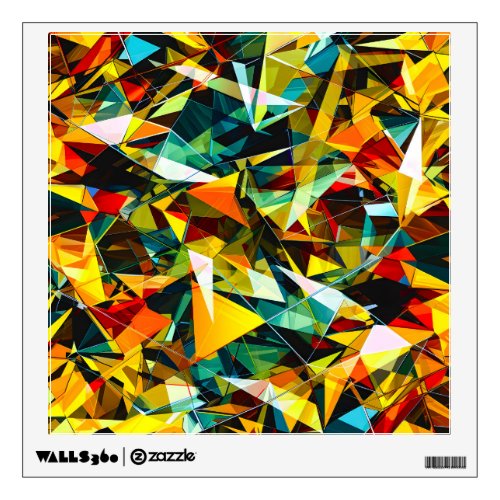 Modern Abstract Geometric Colorful Crystal Glass Wall Decal