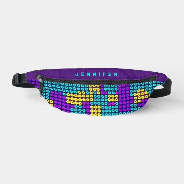 Modern Abstract Geometric Colorful Toy Pattern Fanny Pack (Front)