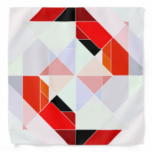 Modern Abstract Geometric Design Bandana