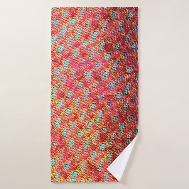 Modern abstract geometric digital pattern 1274 bath towel (Bath Towel)