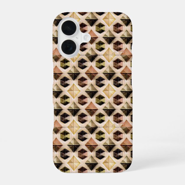 Modern abstract geometric digital pattern 58 iPhone case (Back)